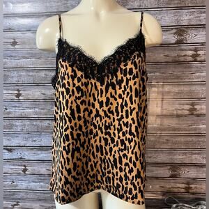 BP Camisole - Leopard Lacy Cami Top ~ Adjustable Straps Medium MD